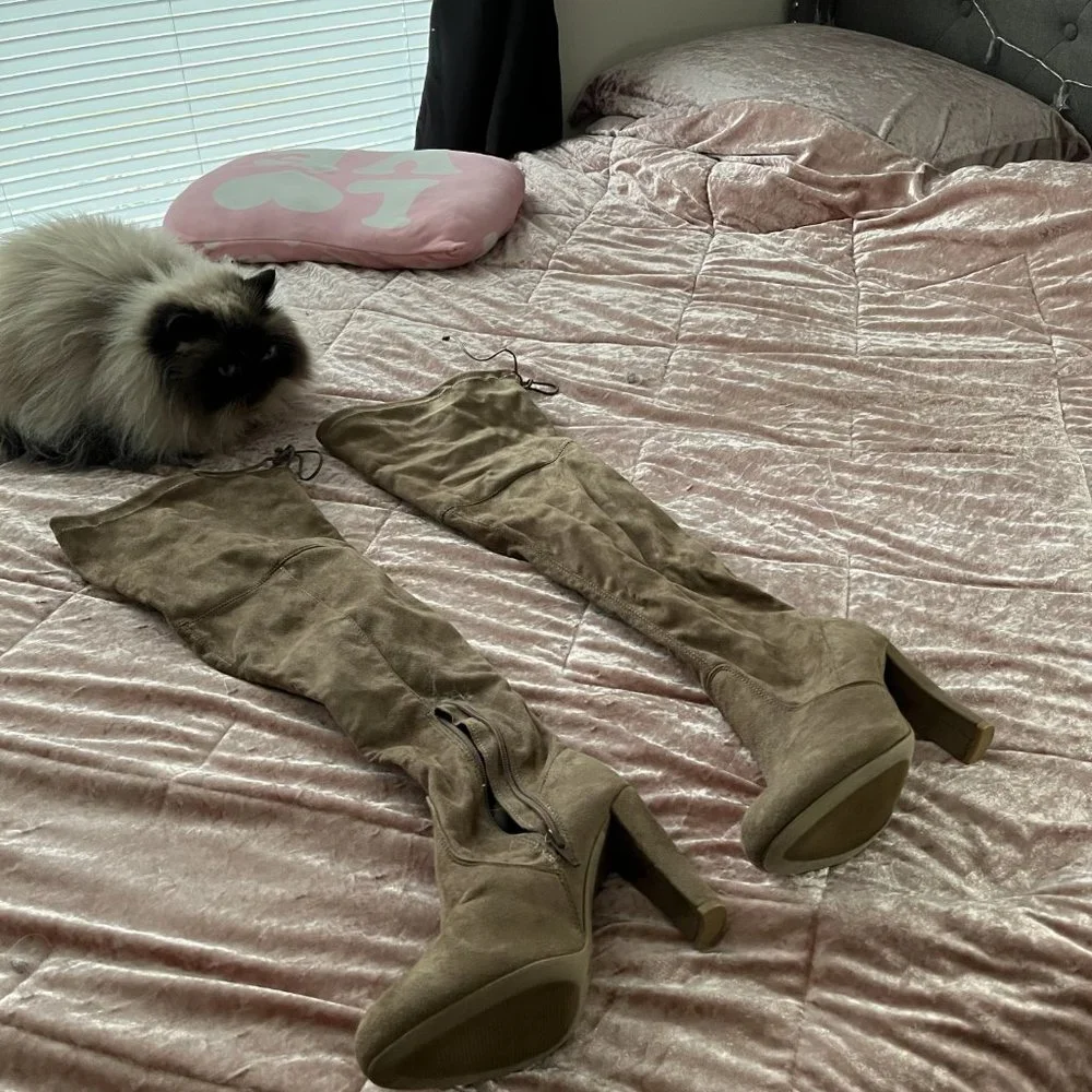 Women's Size 6.5 Thigh-High Heel Boots